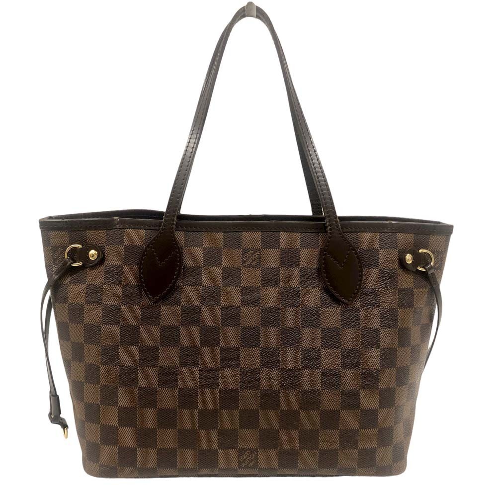 Louis Vuitton Neverfull Tote Bag Shoulder Damier Ebene Brown Business Luxury - Picture 4 of 10
